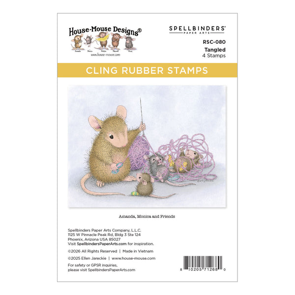 House-Mouse Tangled Cling Rubber Stamp Set