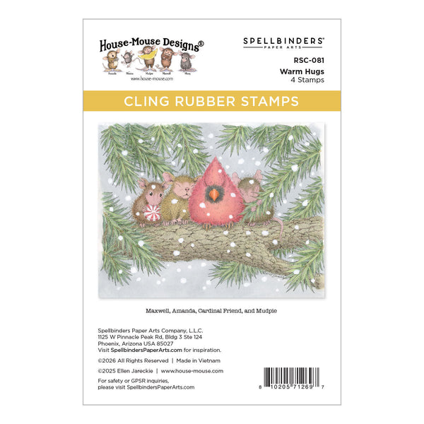 House-Mouse Warm Hugs Cling Rubber Stamp Set