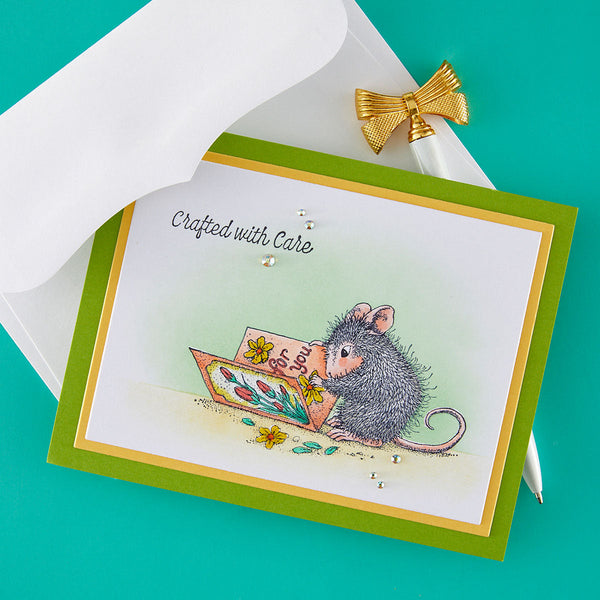 House-Mouse Handmade Greetings Cling Rubber Stamp Set