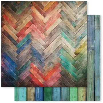 Paper Rose - Rainbow Wood 12x12 Paper Collection