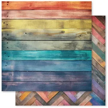 Paper Rose - Rainbow Wood 12x12 Paper Collection