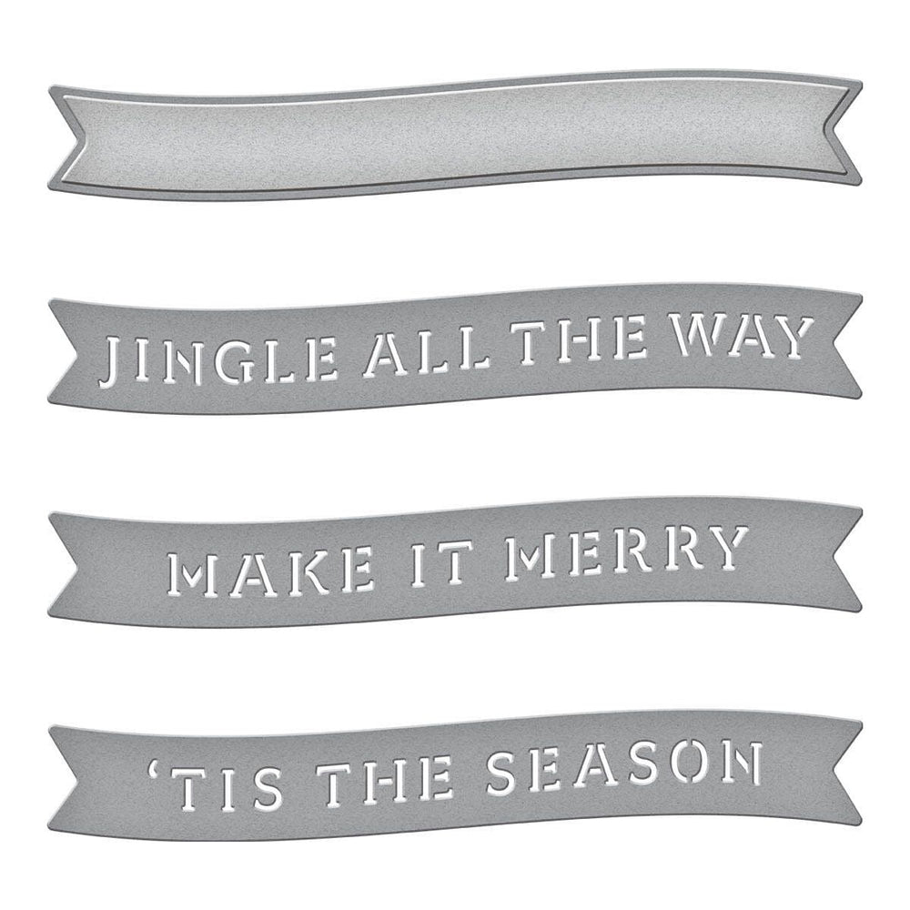 Make It Merry Sentiments Etched Dies