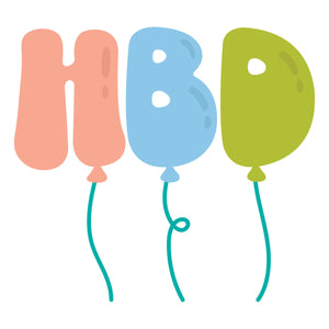 HBD Balloons Etched Dies
