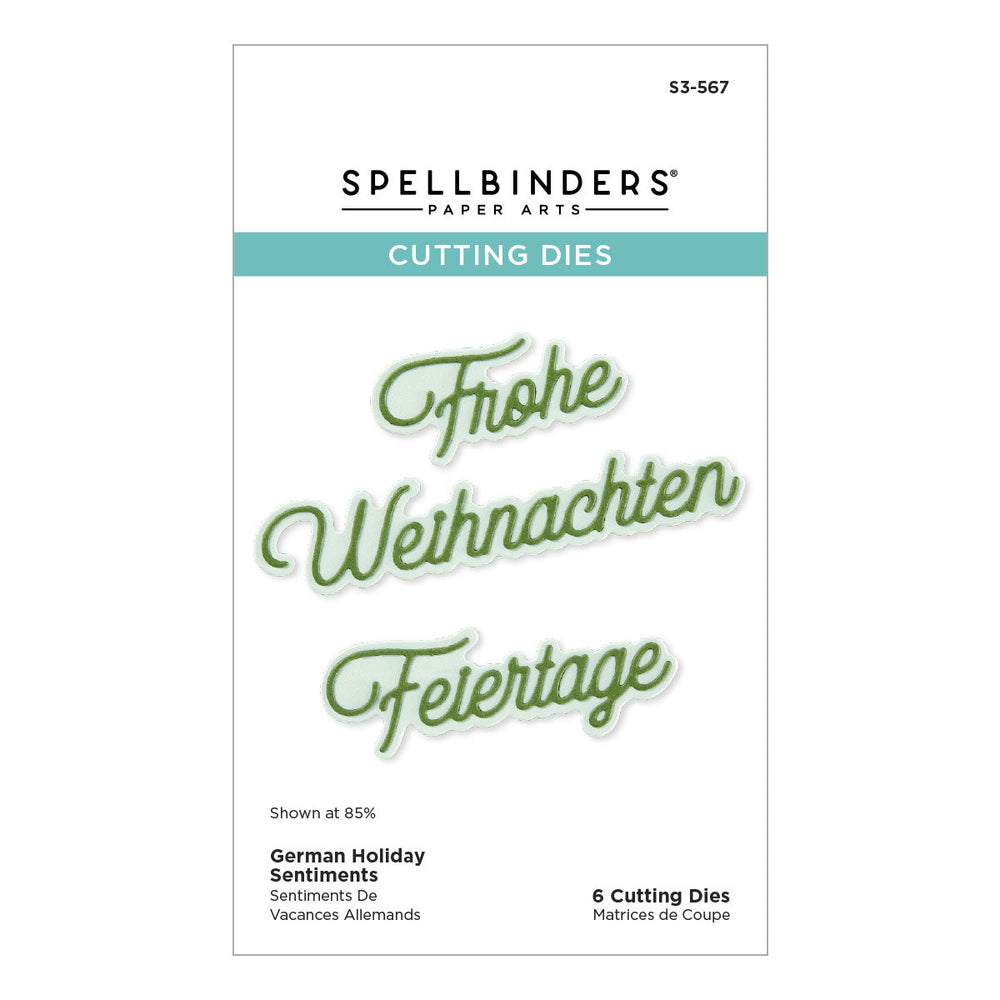 German Holiday Sentiments Etched Dies