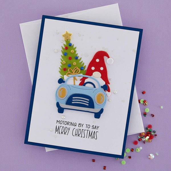 Gnome Drive Holiday Etched Dies