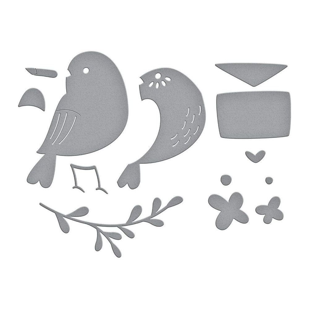 Love Note Bird Etched Dies