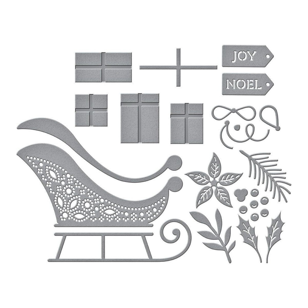 Delivering Joy Sleigh Etched Dies from the Handmade Holidays Collection