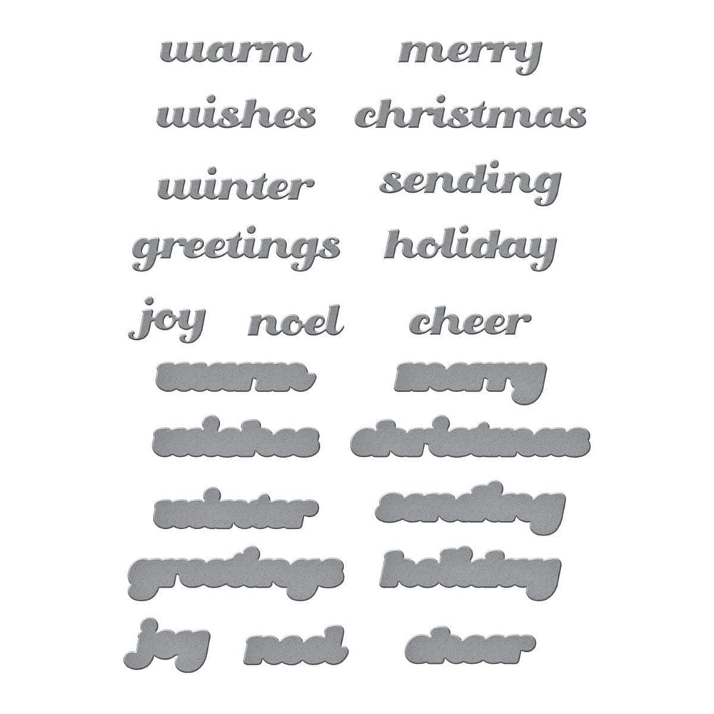 Christmas Greetings Etched Dies