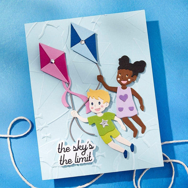 Soaring Sentiments Press Plate & Die Set from the Sky's the Limit Collection by Simon Hurley