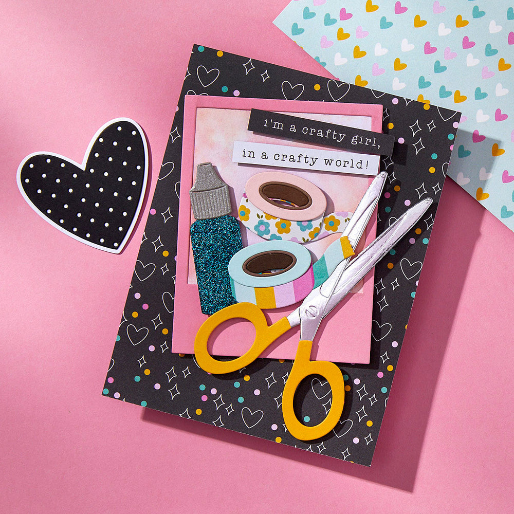 Labels & Icons Etched Dies from the Crafty Babe Collection with Simple Stories