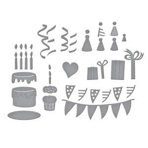Classic Pooh Birthday Accessories Etched Dies by Simple Stories