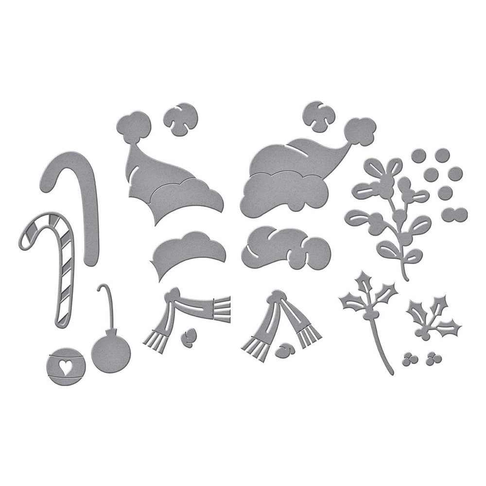 Classic Mouse Christmas Embellishments Etched Dies