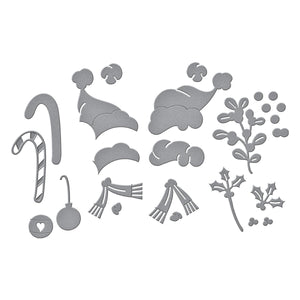 Classic Mouse Christmas Embellishments Etched Dies