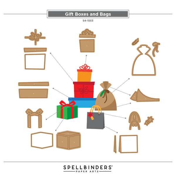 Gift Boxes and Bags Etched Dies by Lisa Horton