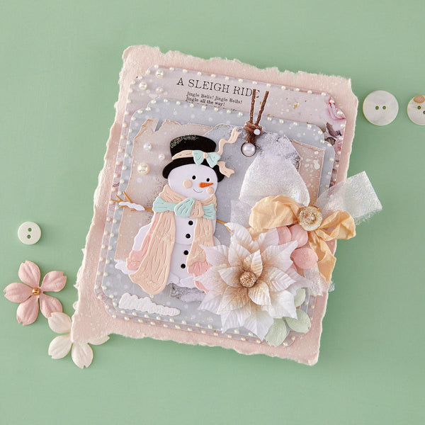 Christmas Blush Sentiments Press + Foil Plate & Die Set by Frank Garcia
