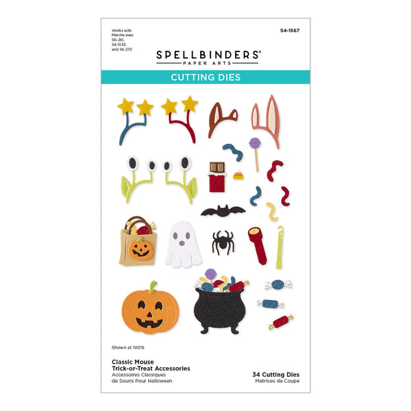 Classic Mouse Trick-or-Treat Accessories Etched Dies