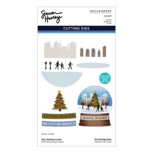 City Skating Scene Etched Dies by Simon Hurley