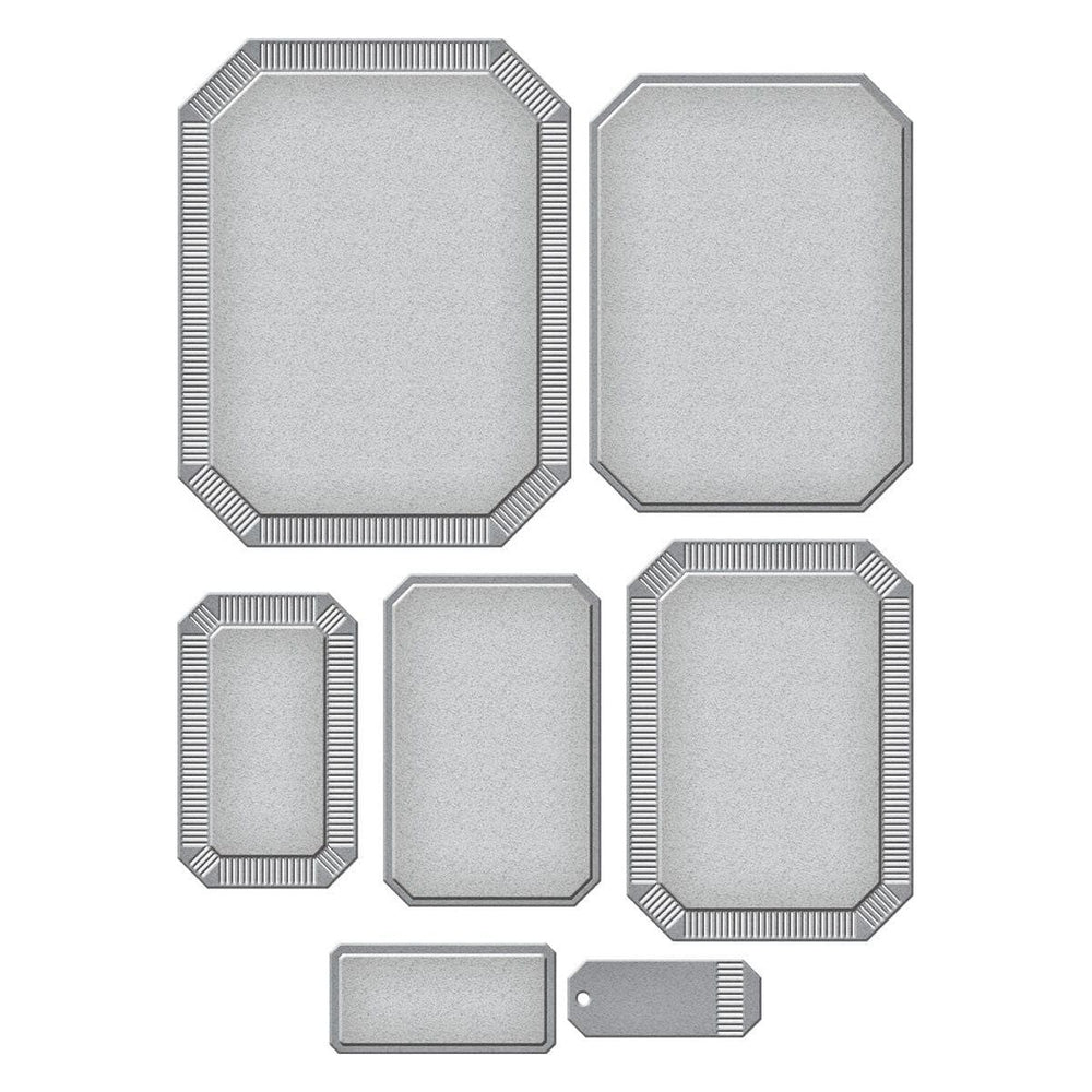 Emerald Cut Labels and Tag Etched Dies