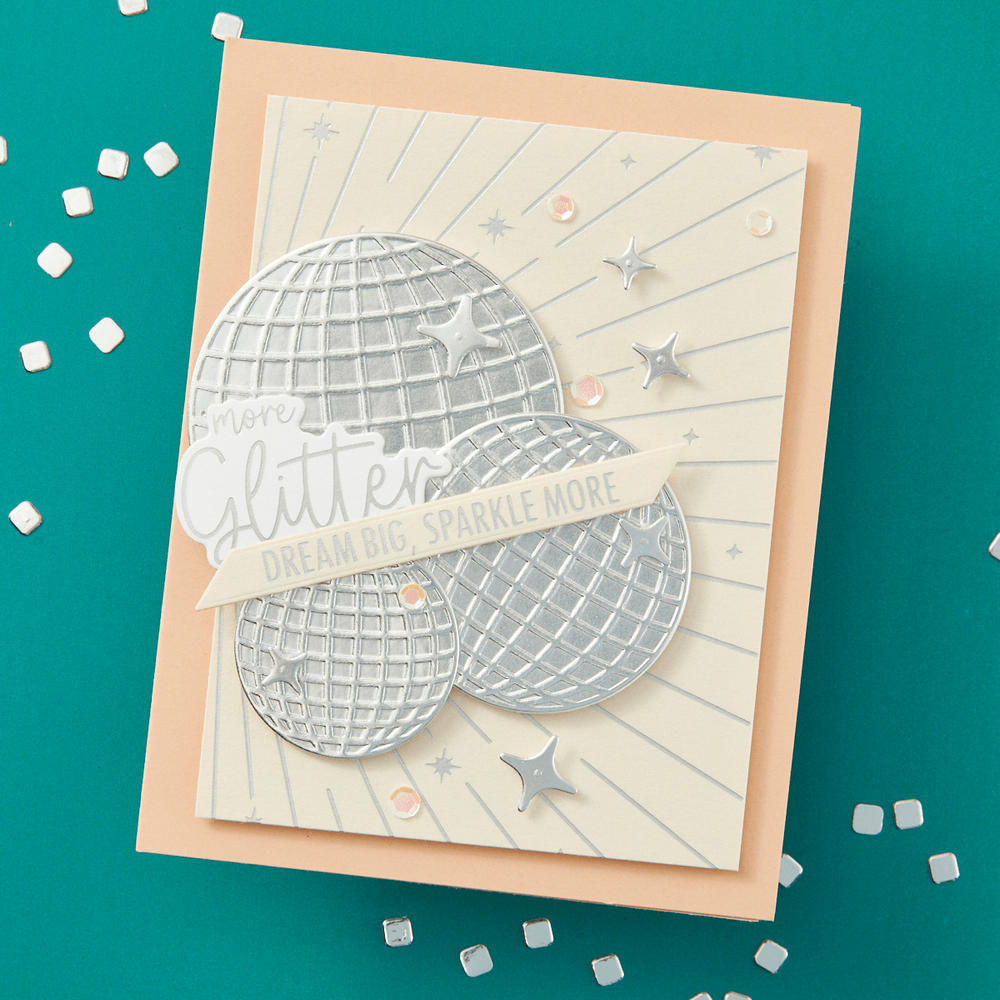 Shine Bright Sentiment Strips Press Plate & Die Set from the Shine Bright Collection by Carissa Wiley