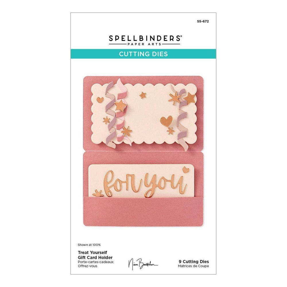 Treat Yourself Gift Card Holder Etched Dies from the Bougie Birthday Collection by Nina Boettcher