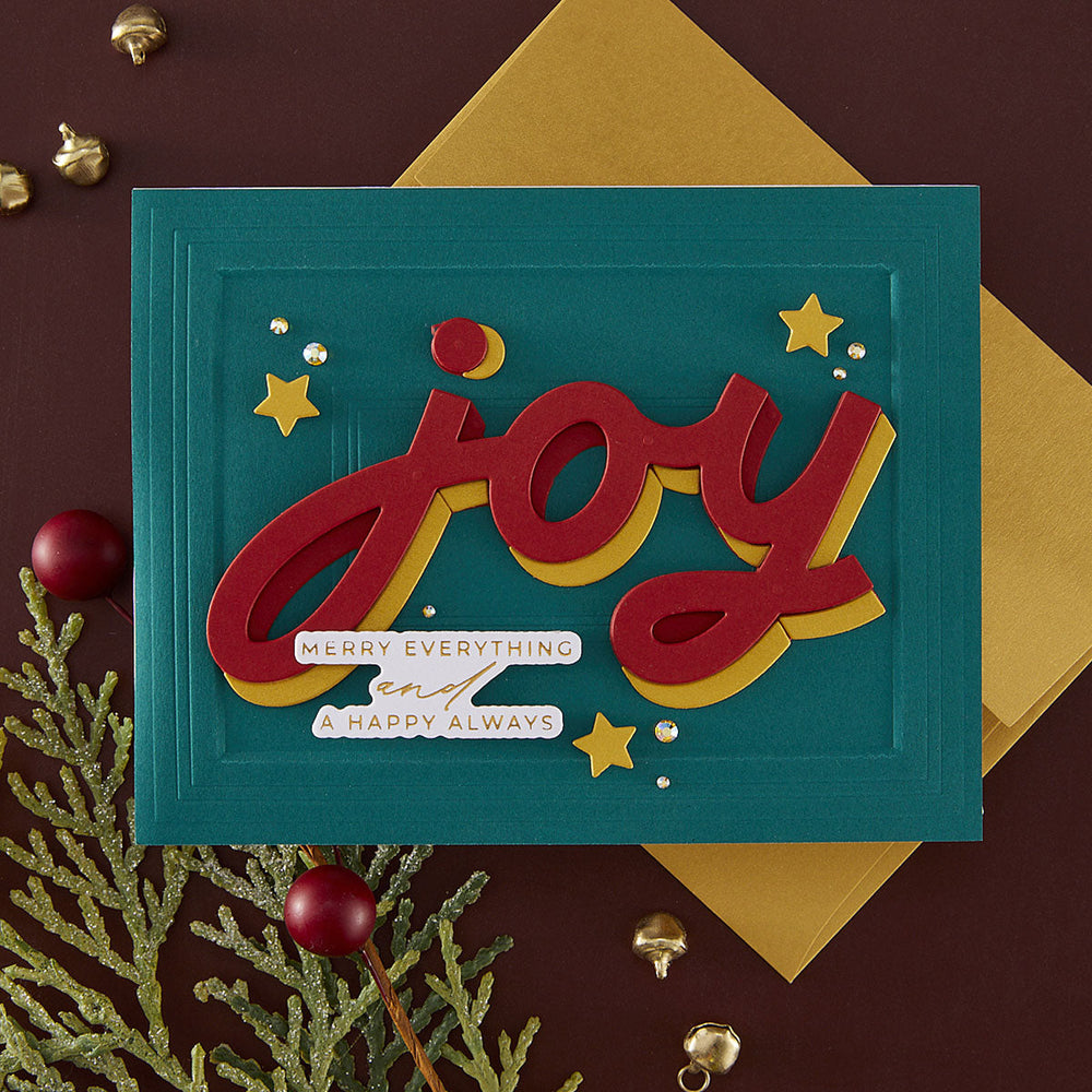 Christmas Cheer Sentiments BetterPress Plate & Die Set by Yana Smakula