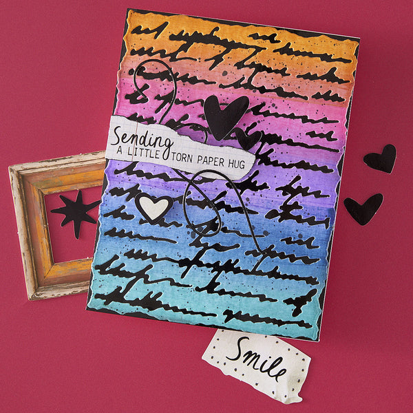 Deckled Edge Script Etched Dies