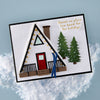 Ski Lodge Etched Dies by Simon Hurley