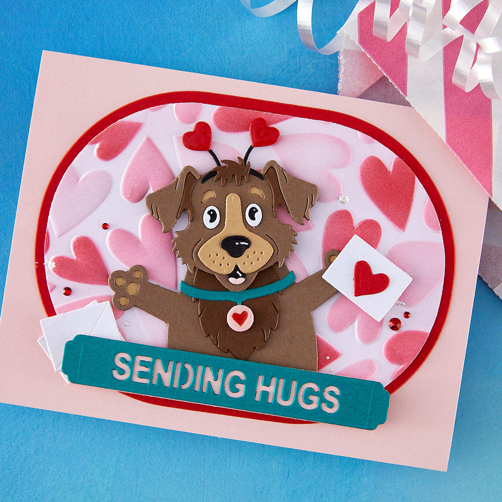 Puffy Hearts 3D Folder and Stencil Bundle by Simon Hurley