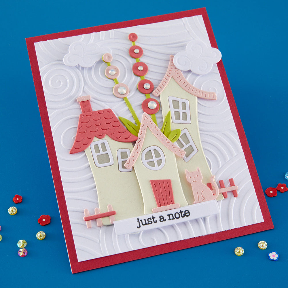 Whimsical Skies 3D Embossing Folder by Vicky Papaioannou