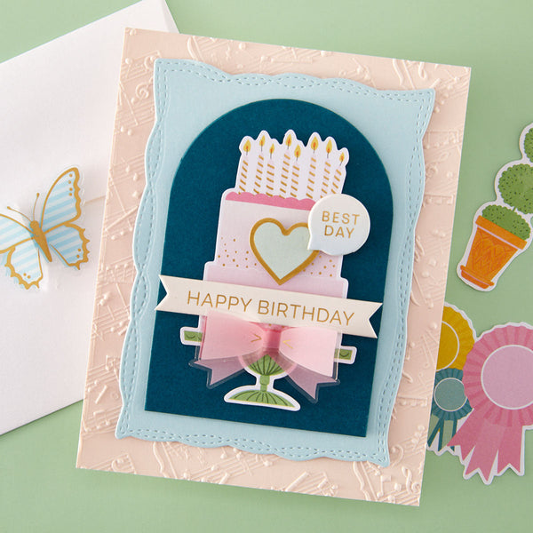 Playful Stitched Panels Etched Dies