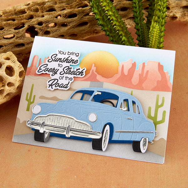 Road Trip Adventures Sentiments Stamp & Die Set by Mindy Eggen