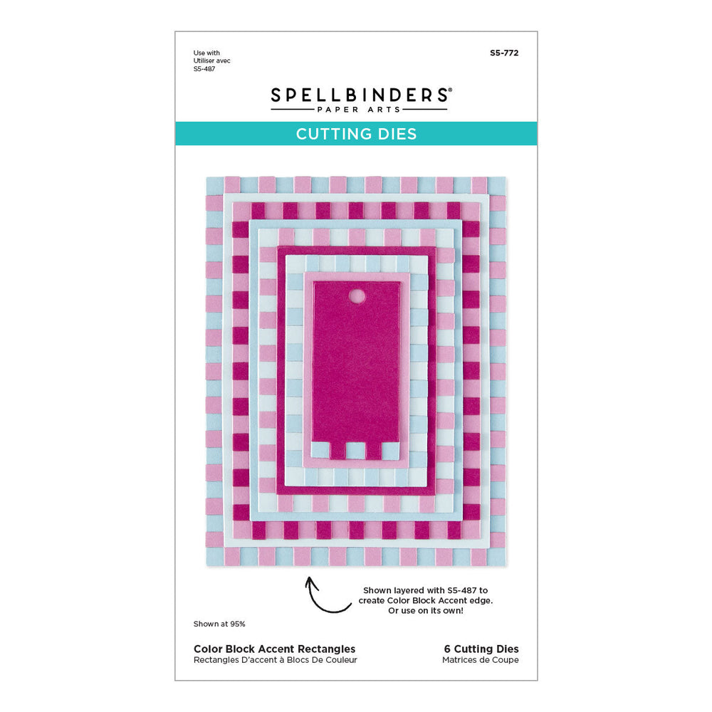 Color Block Accent Rectangles Etched Dies