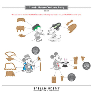 Classic Mouse Costume Party Etched Dies