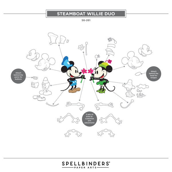 Steamboat Willie Duo Etched Dies