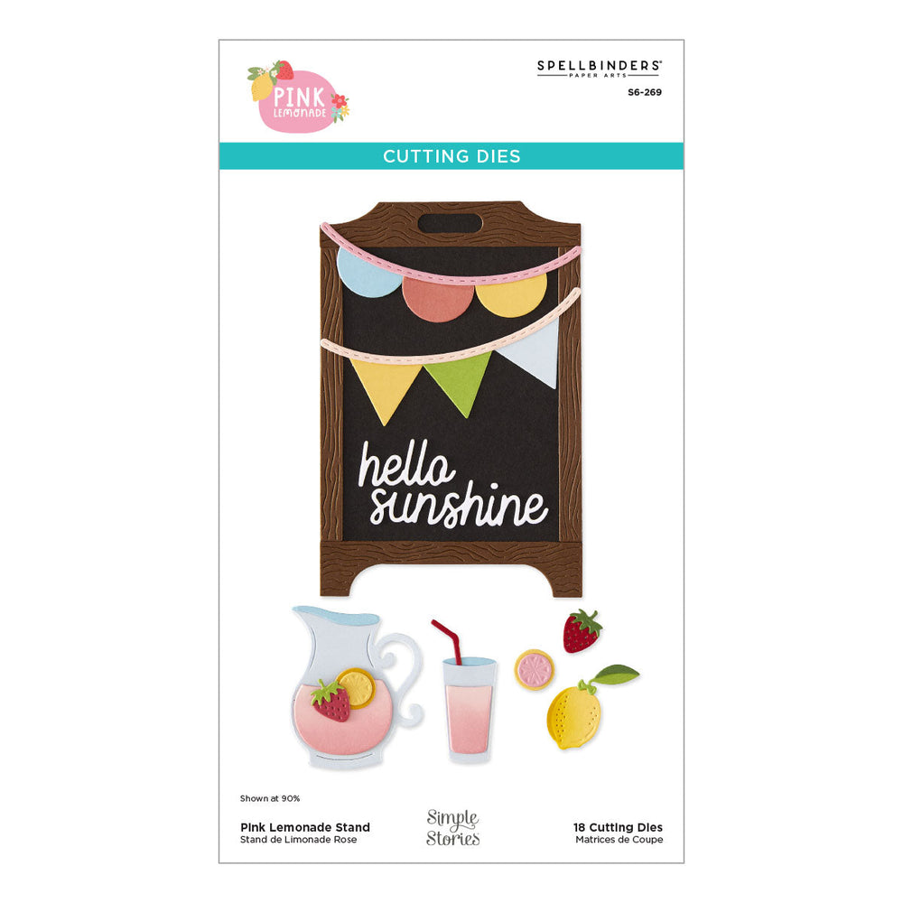 Pink Lemonade Stand Etched Dies with Simple Stories