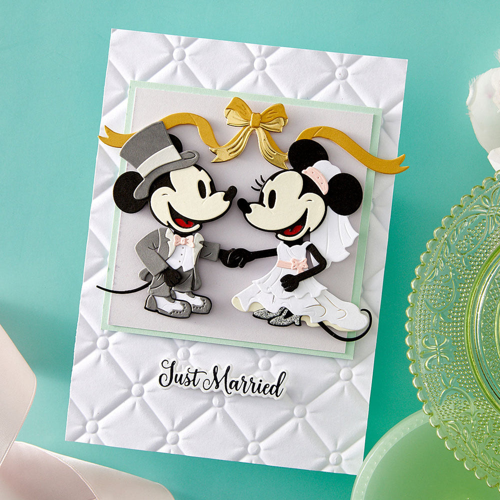 Classic Mouse Wedding Sentiments Press + Foil Plate & Die Set