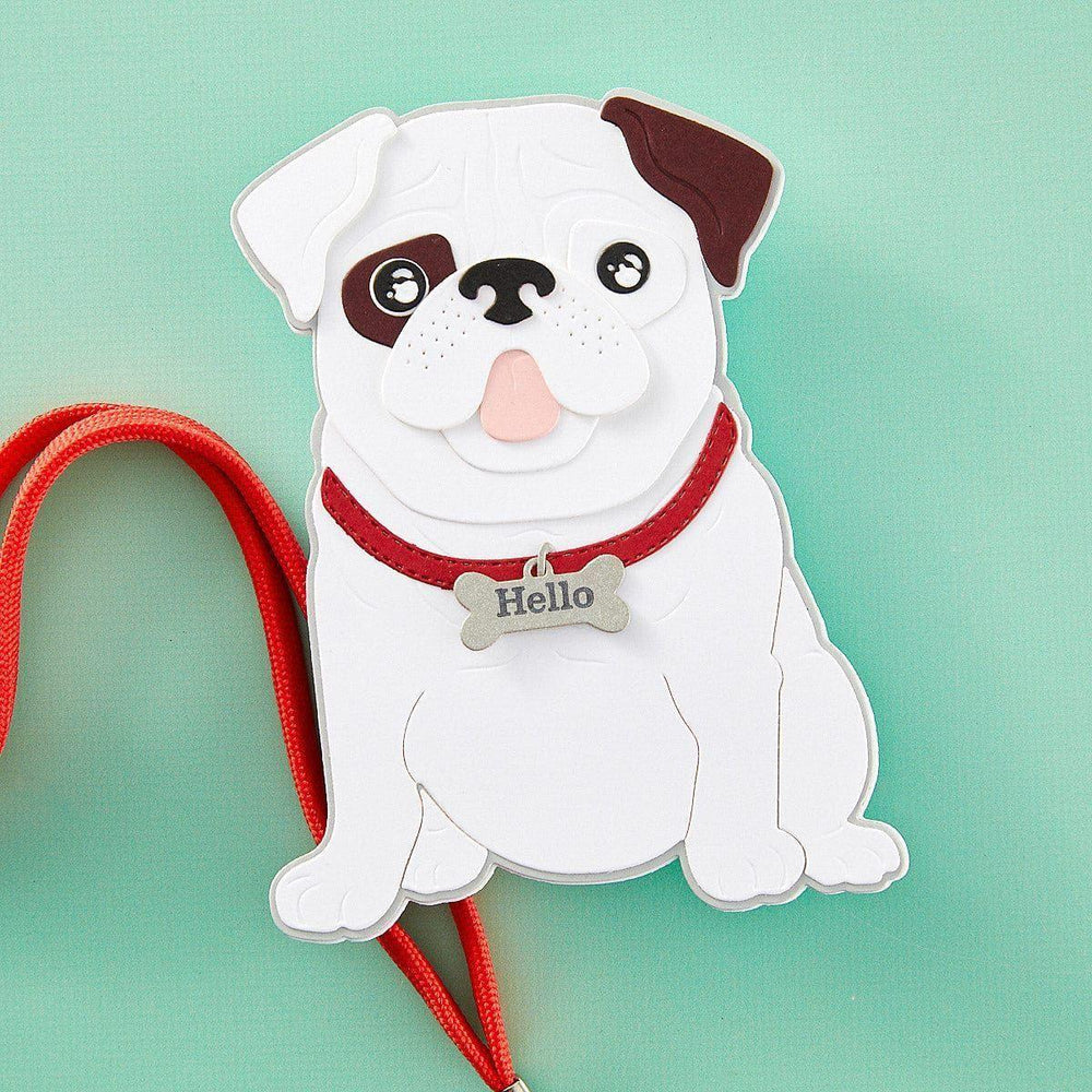 Big Pug Etched Dies from the Bibi's Cats and Pugs Collection by Bibi Cameron