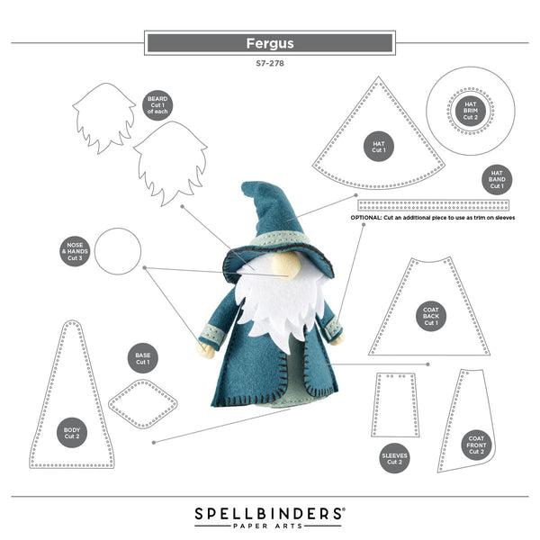 Fergus 3D Felt Decor Die Collection Bundle  by Sandi MacIver