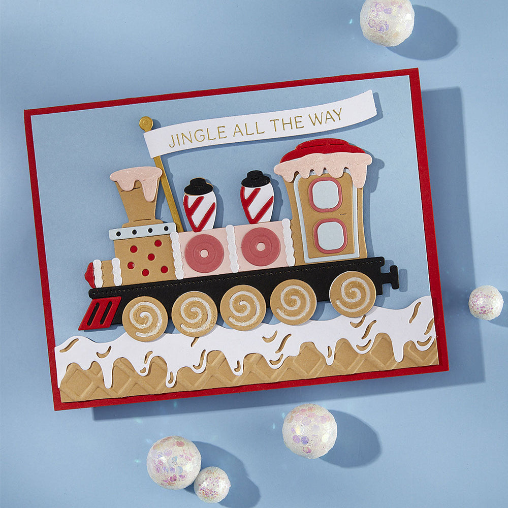 Gingerbread Train Etched Dies by Stamperia