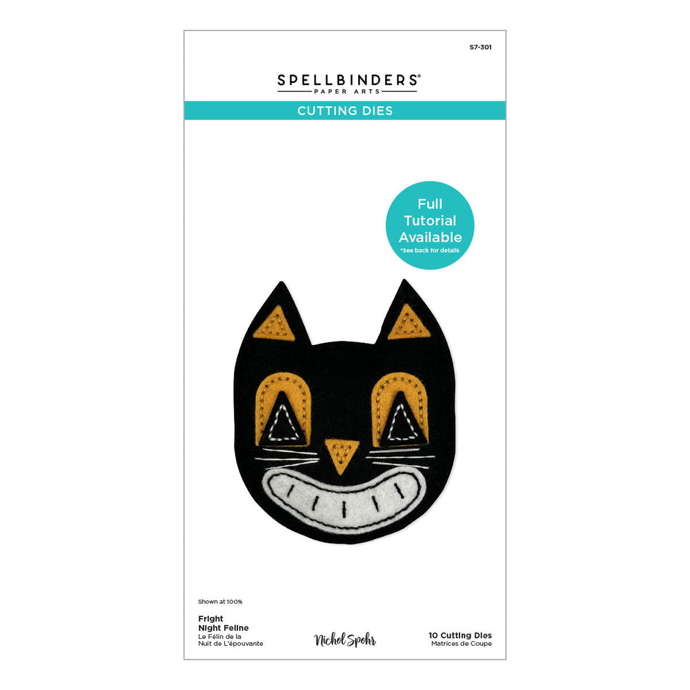 Felt Fright Night Feline Etched Dies by Nichol Spohr