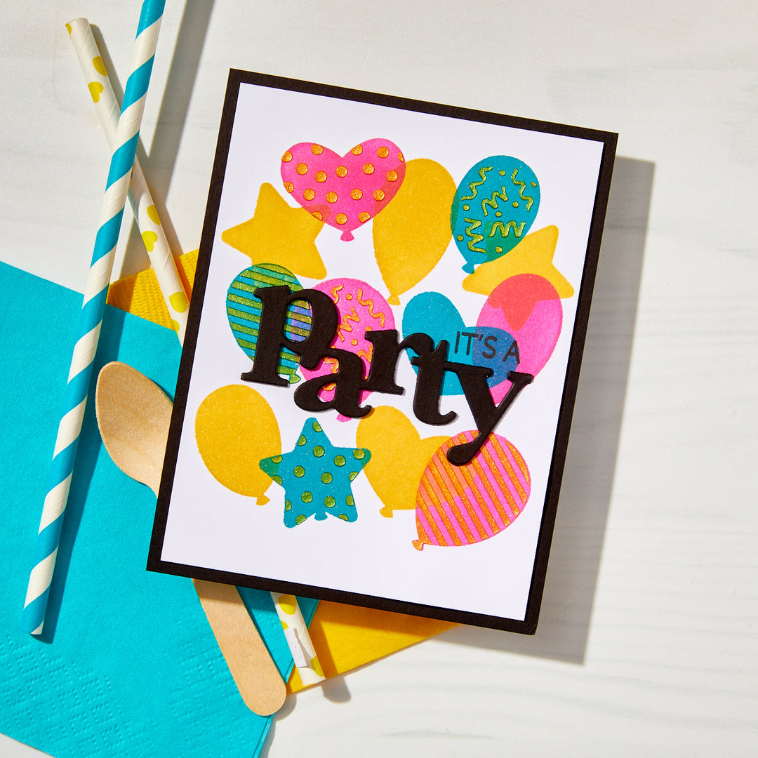 Hero Arts Color Layering Balloons Stencils from the Let's Celebrate Collection