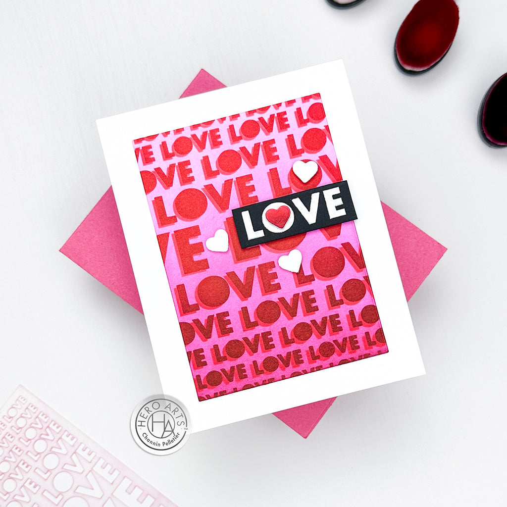 Lots of Love Stencil from the Love Note Collection