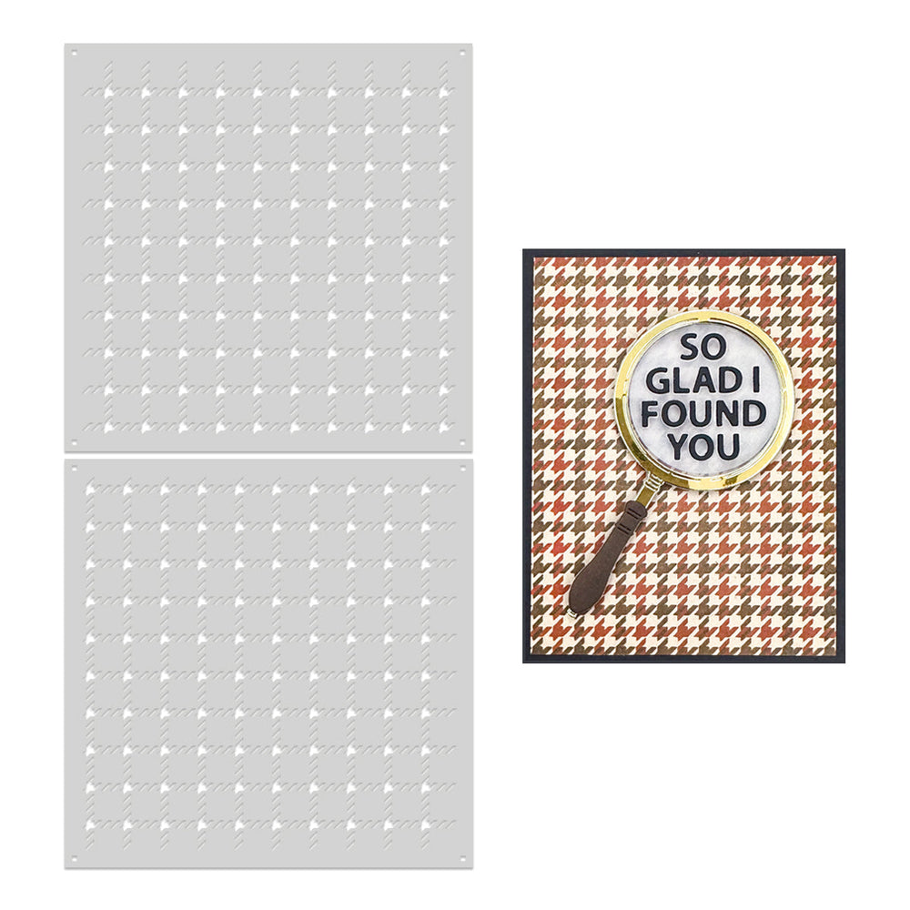 Houndstooth Layering Stencils from the Case Closed Collection
