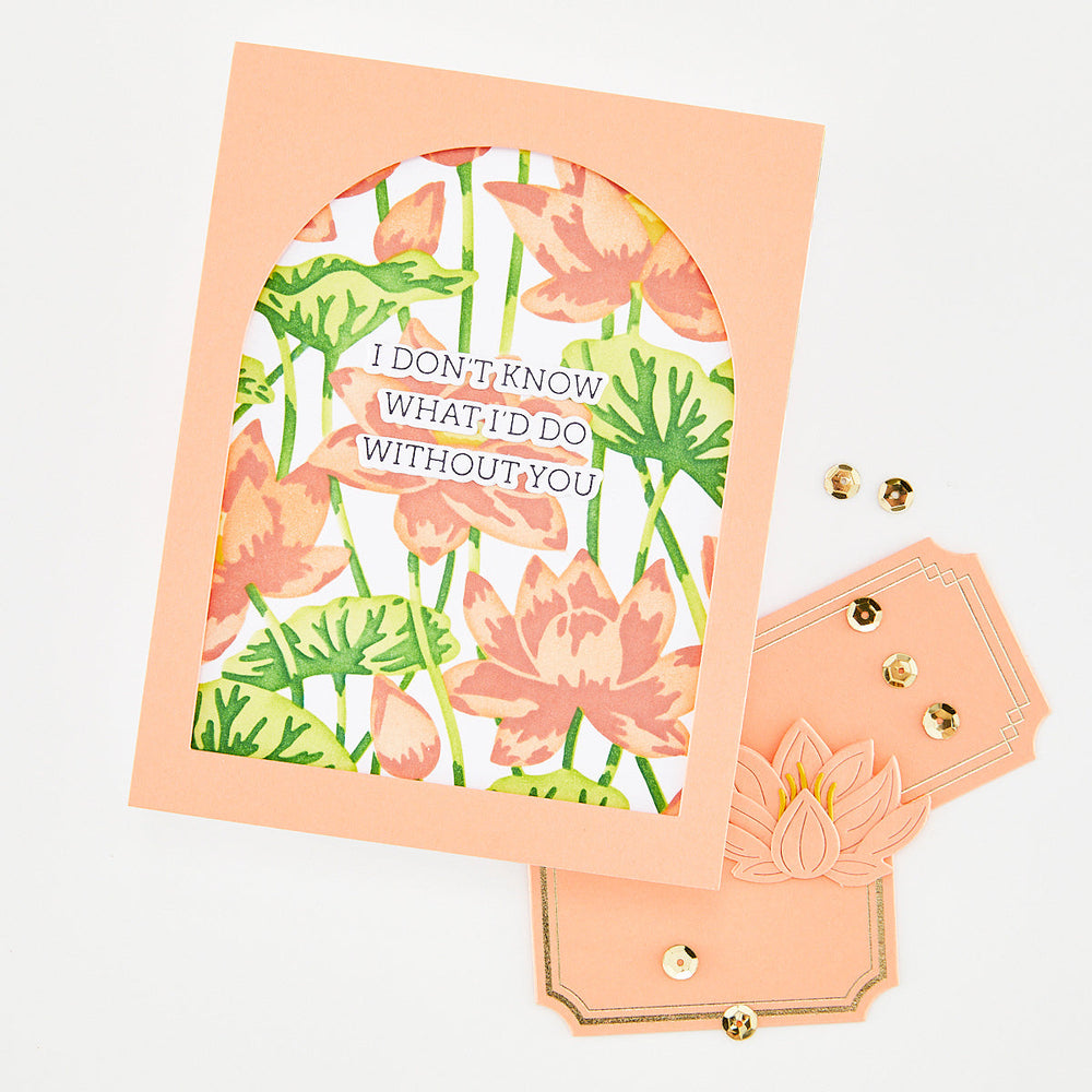 Lotus Field Letterpress + Foil Plate