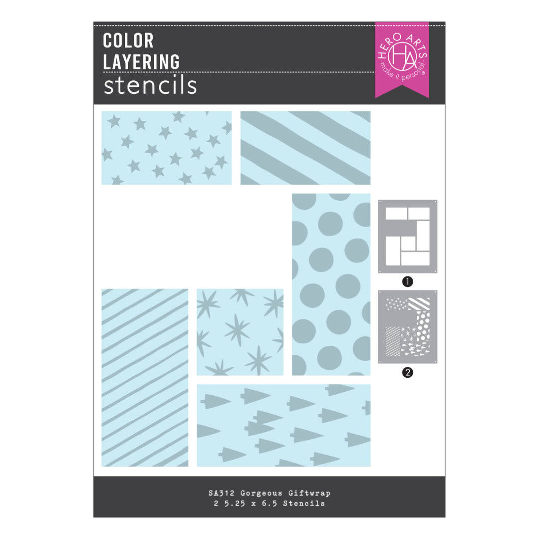 Gorgeous Giftwrap Layering Stencils