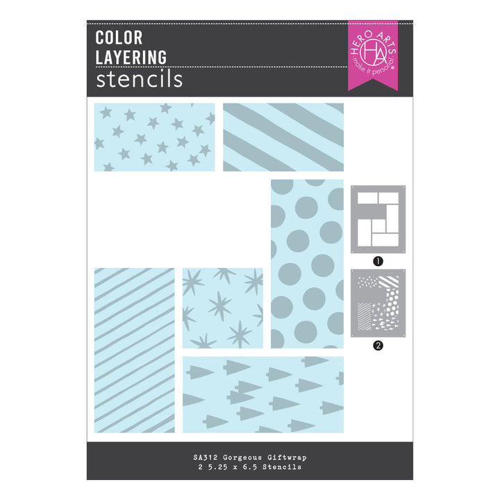 Gorgeous Giftwrap Layering Stencils