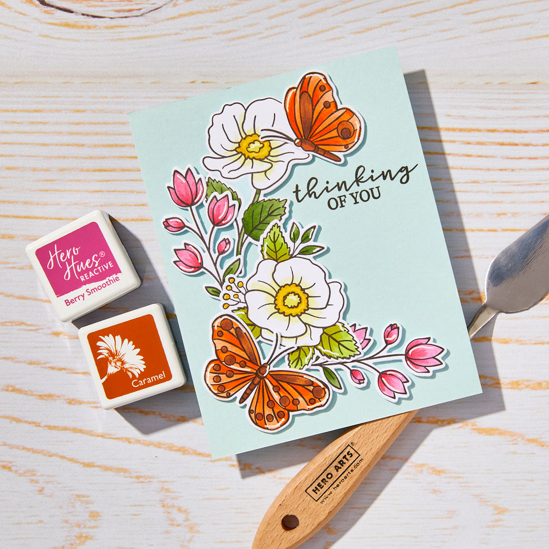 Hero Arts Special Day Butterfly Stamp Set from the Spring Whimsy Collection