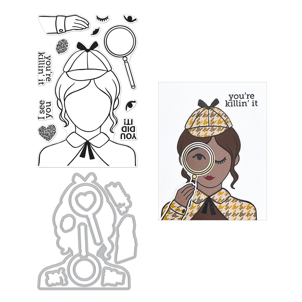 Miss Detective Stamp & Cut Set from the Case Closed Collection