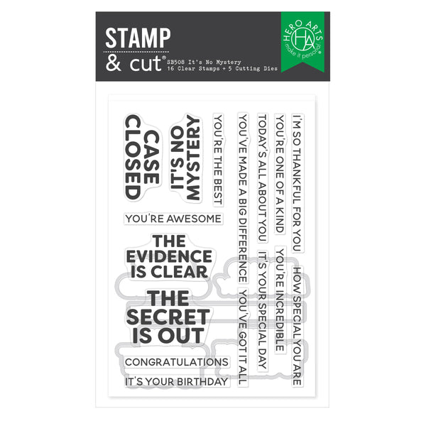It's No Mystery Stamp & Cut Set from the Case Closed Collection