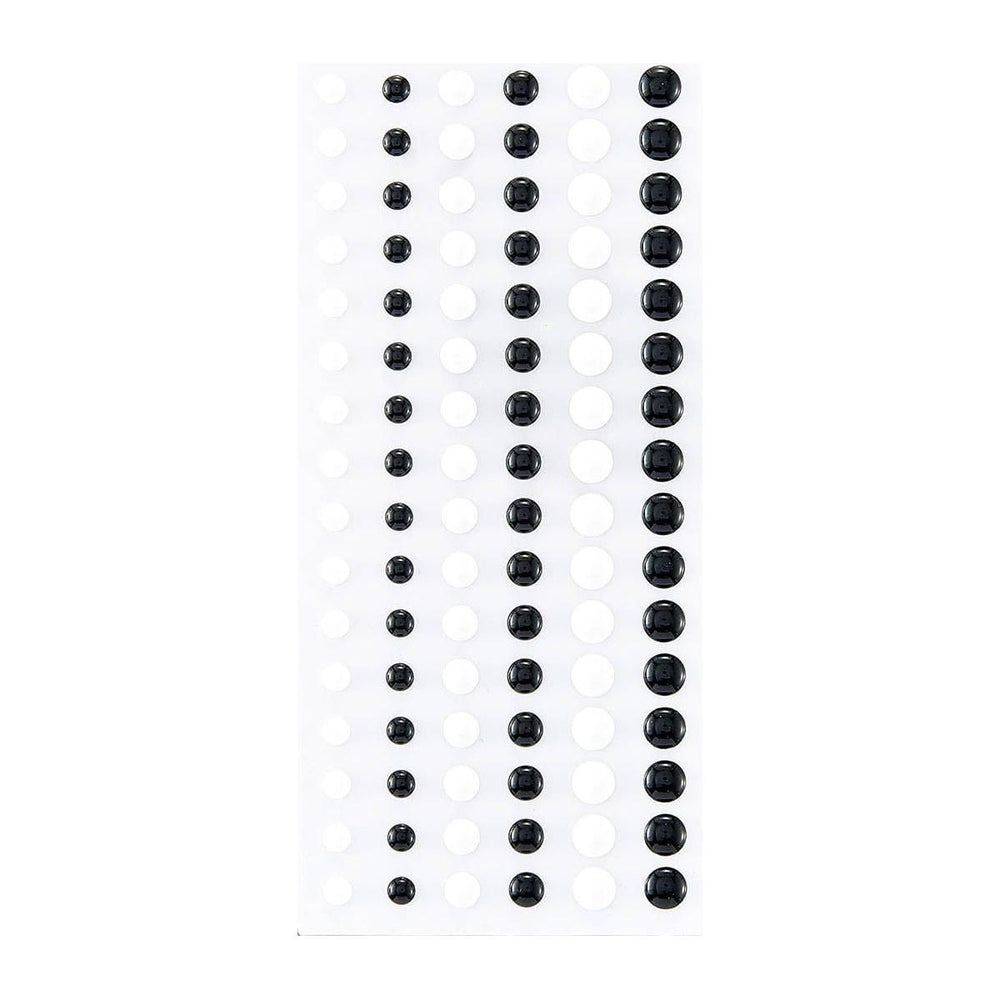 Dimensional Black & White Enamel Dots
